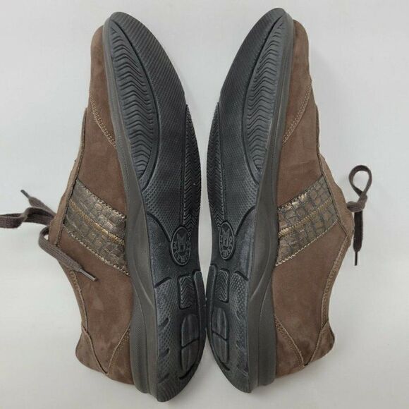 MEPHISTO RUNOFF BROWN NUBUCK SNAKE PRINT WALKING SNEAKERS SHOES WOMENS SIZE 9 US - Picture 6 of 8